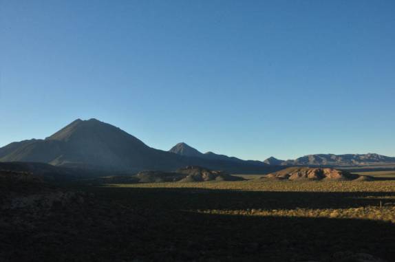 Fim de tarde bo deserto Vizcaíno, na Baja California - México